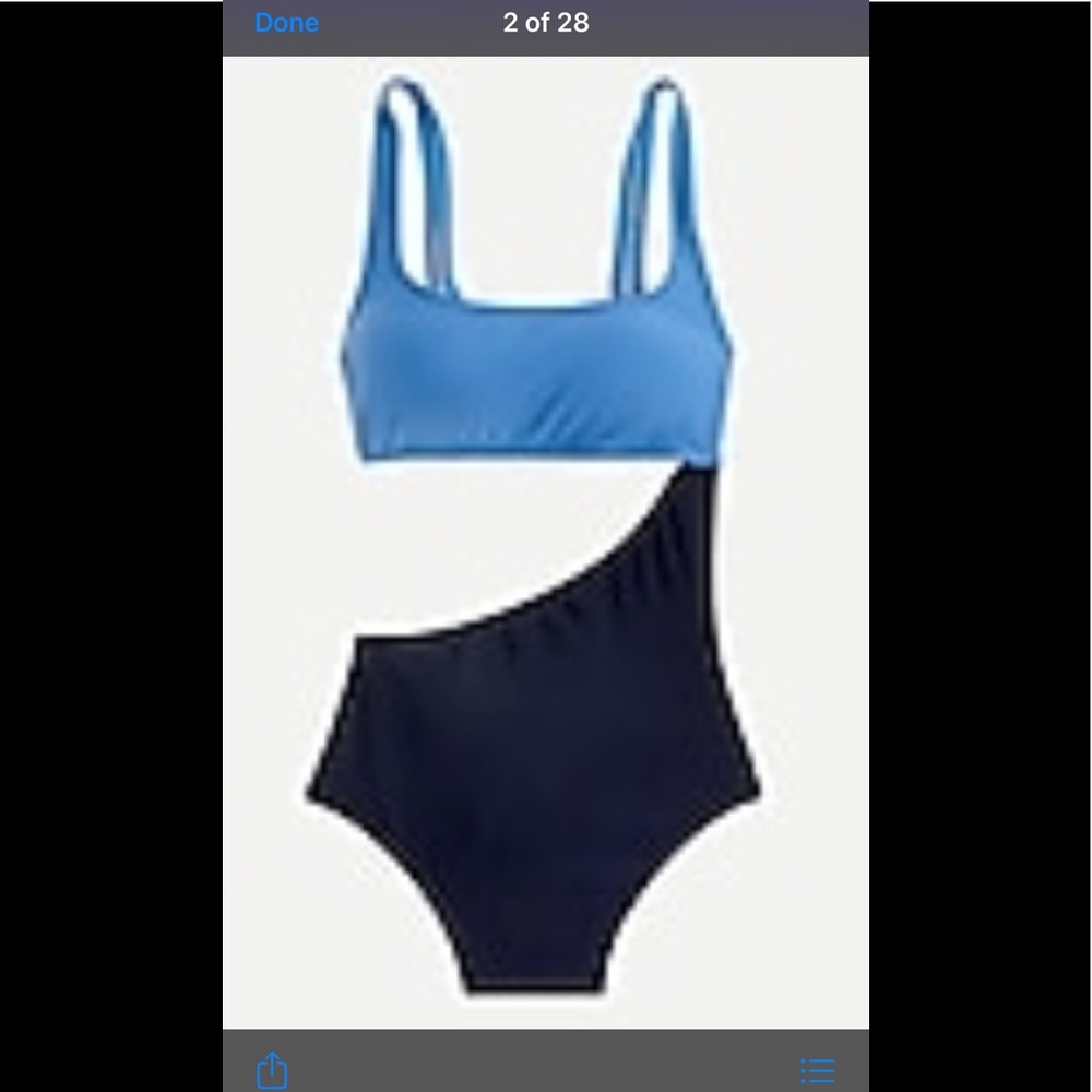 J Crew cutout one piece swimsuit in color block!